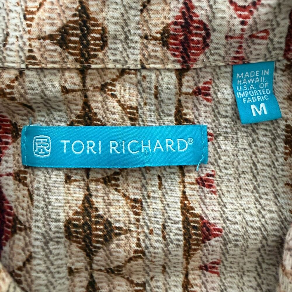 Tori Richard Hawaii Shirt Mens M Cotton Lawn Tribal Geometric USA Made Button Up - Picture 2 of 8